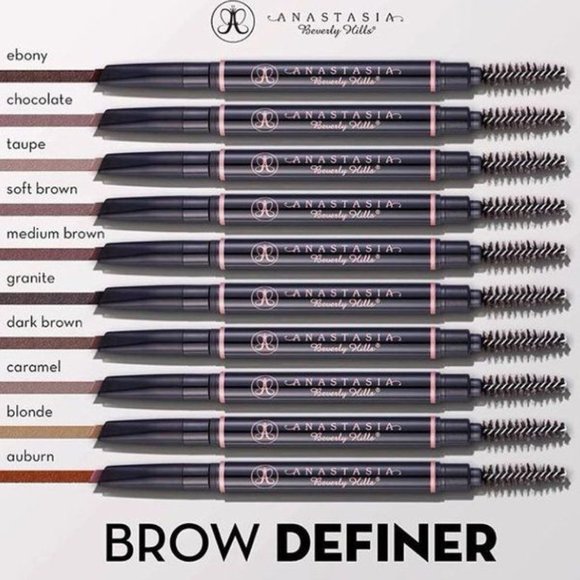41% SALE 💛 2 Anastasia DARK BROWN Brow Definer Triangular Brow Pencils ✨BNIBs - Picture 3 of 14